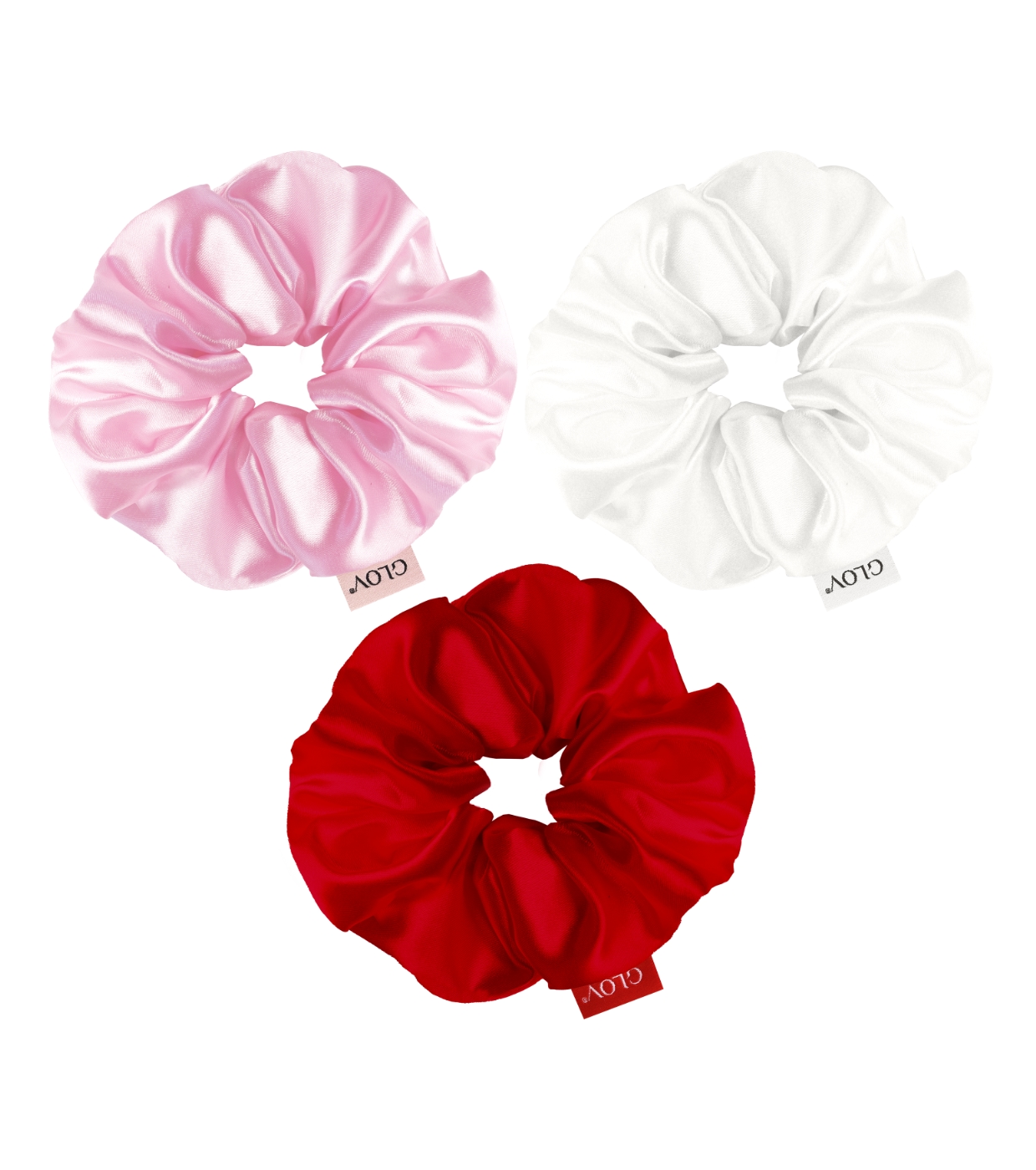 GLOV - Pack de 3 scrunchies Satin Scrunchies tamanho S