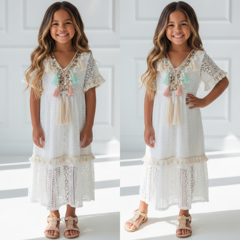 Island vibes dress - wit