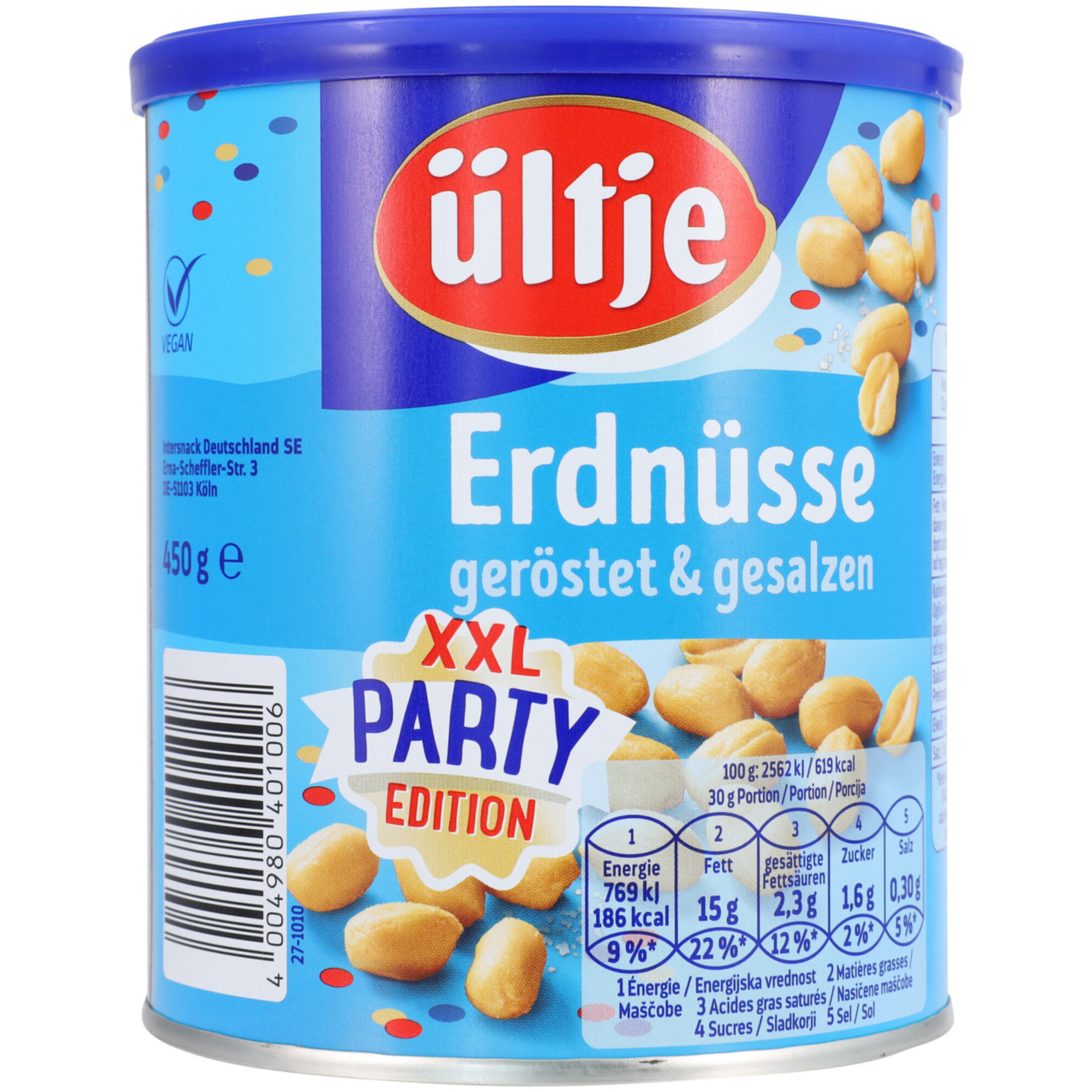 ültje Erdnüsse geröstet und gesalzen Dose