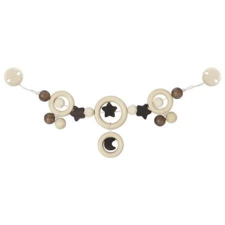 Heimess Kinderwagenkette Mond und Sterne mit Clips