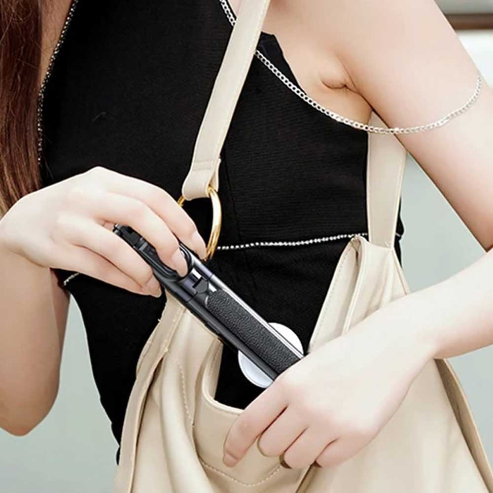 (175cm) Alu Selfie Stick Tripod Dreibein Stativ Halterung mit LED Ringleuchte   Bluetooth Fernauslöser für Smartphone - Schwarz
