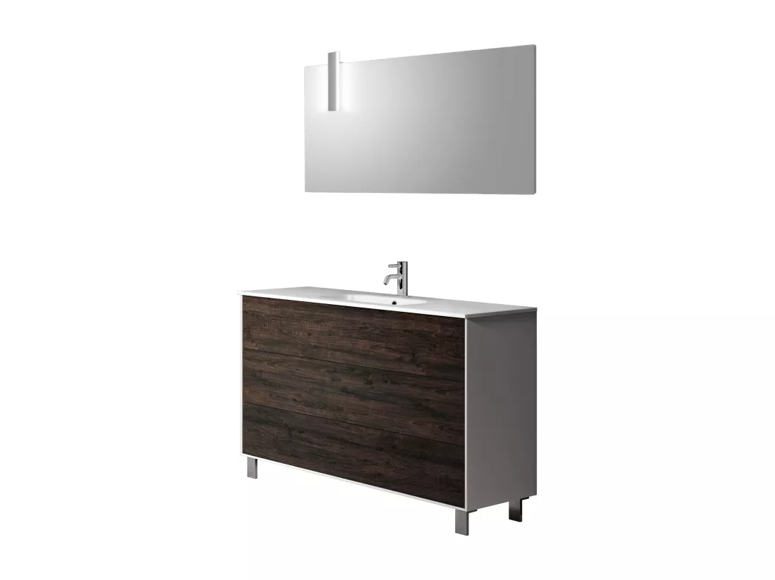 Ensemble de salle de bain 4 pièces IGEA brun foncé