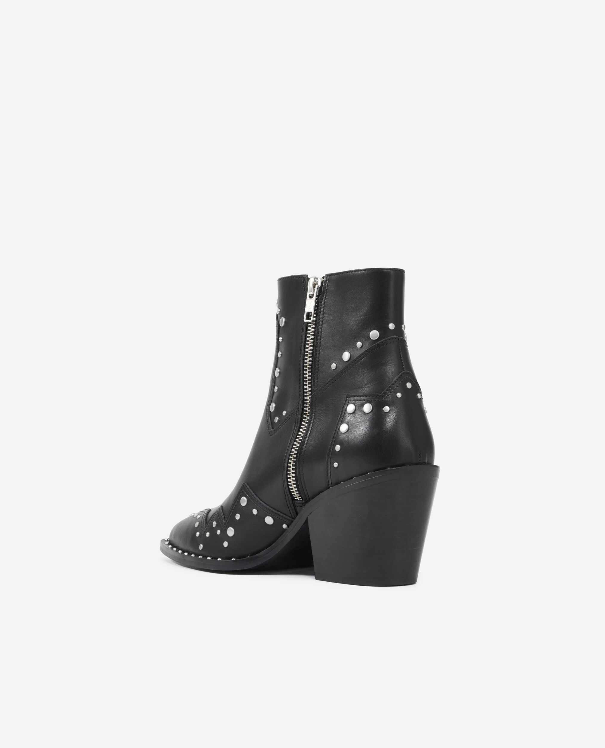 Bottines à talons en cuir