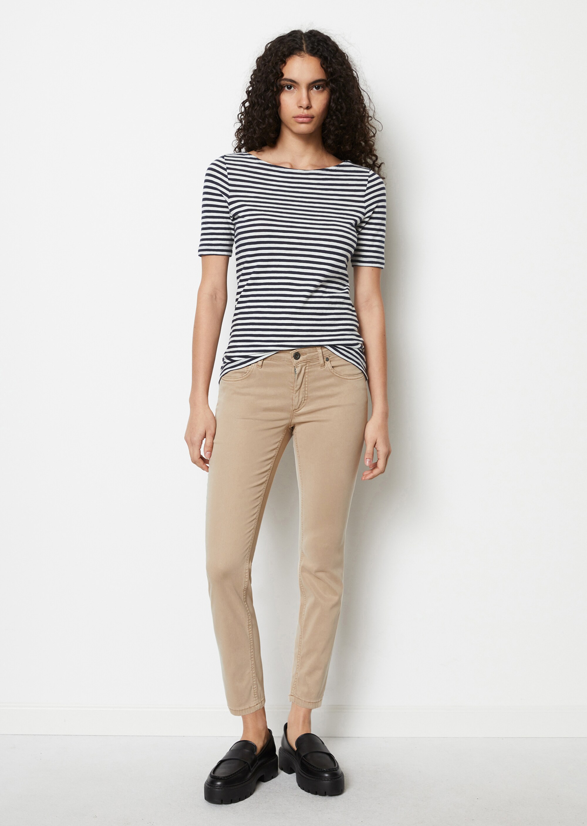 Gestreiftes T-Shirt slim aus Organic Cotton-Jersey