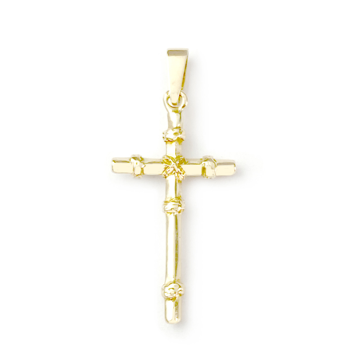 Pendentif croix d'occasion or 750 jaune