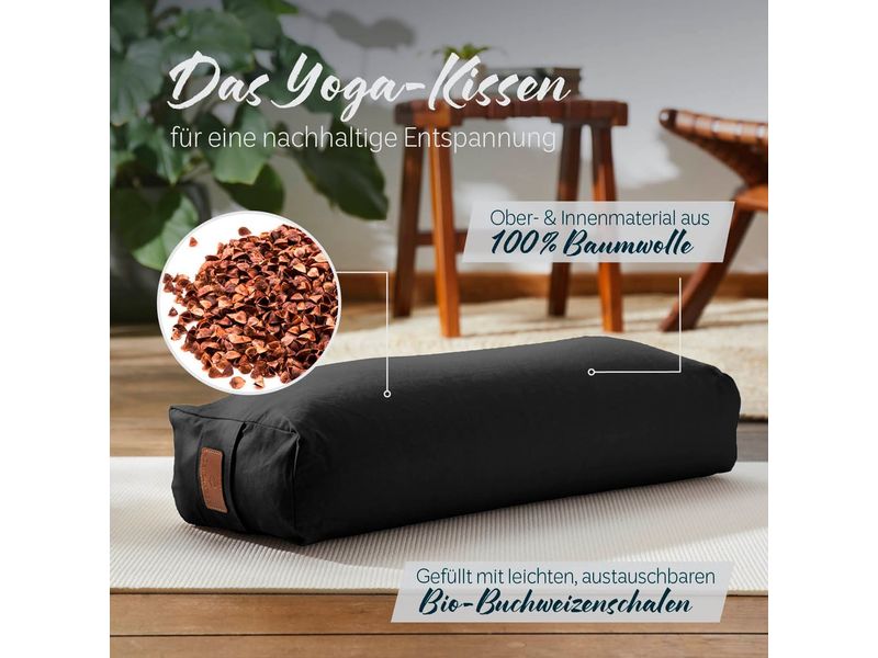 DoYourYoga Yoga-Bolster Paravati Schwarz Yoga-Zubehör