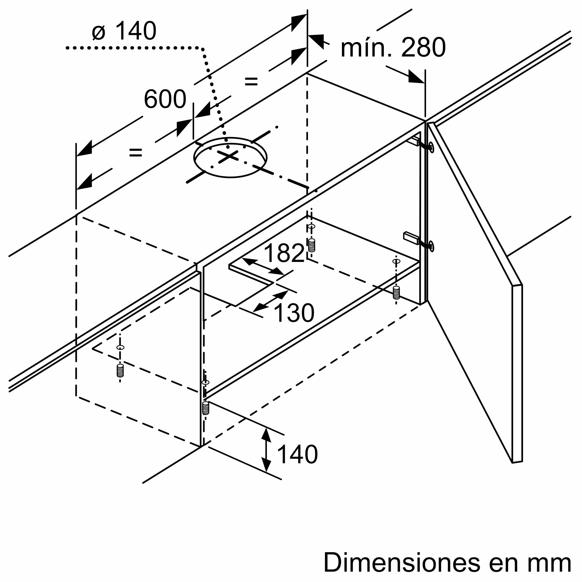 Capuz telescópico Série 4 60 cm Prata DFT63AC50