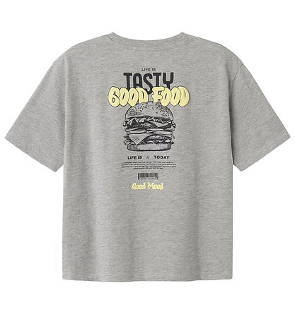 Name It T-Shirt - NkmTibilbo - Grey Melange m. Print