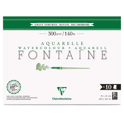 Clairefontaine FONTAINE Aquarellpapier Grobkorn