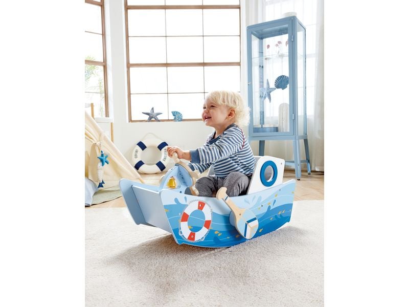 Hape Beschäftigungsspielzeug Captain's Rocking Boat Robustes Schaukelboot für Kinder