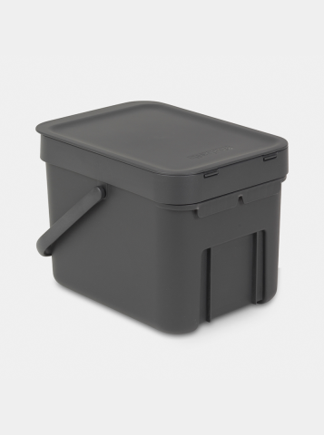 Sort & Go afvalemmer, 6 liter - Grey