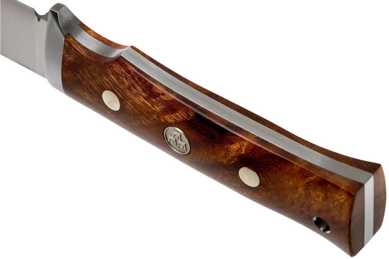 Fallkniven TK1 Drie Kronen, Desert Ironwood,  lederen schede