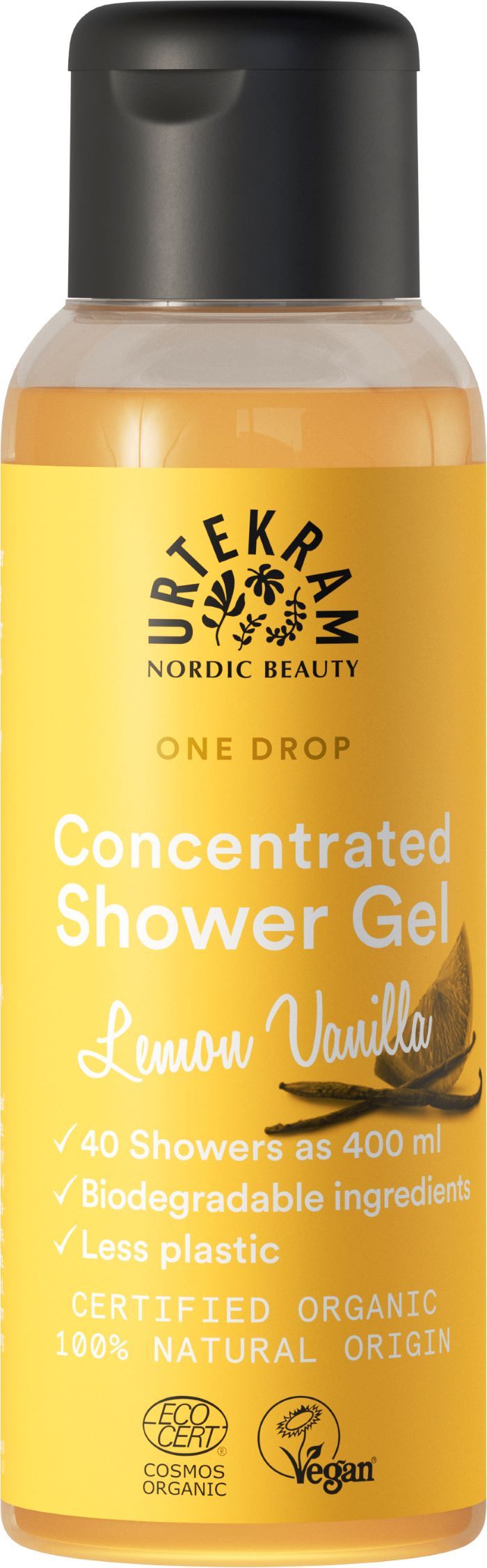 Urtekram One Drop Concentrated Shower Gel Lemon Vanilla