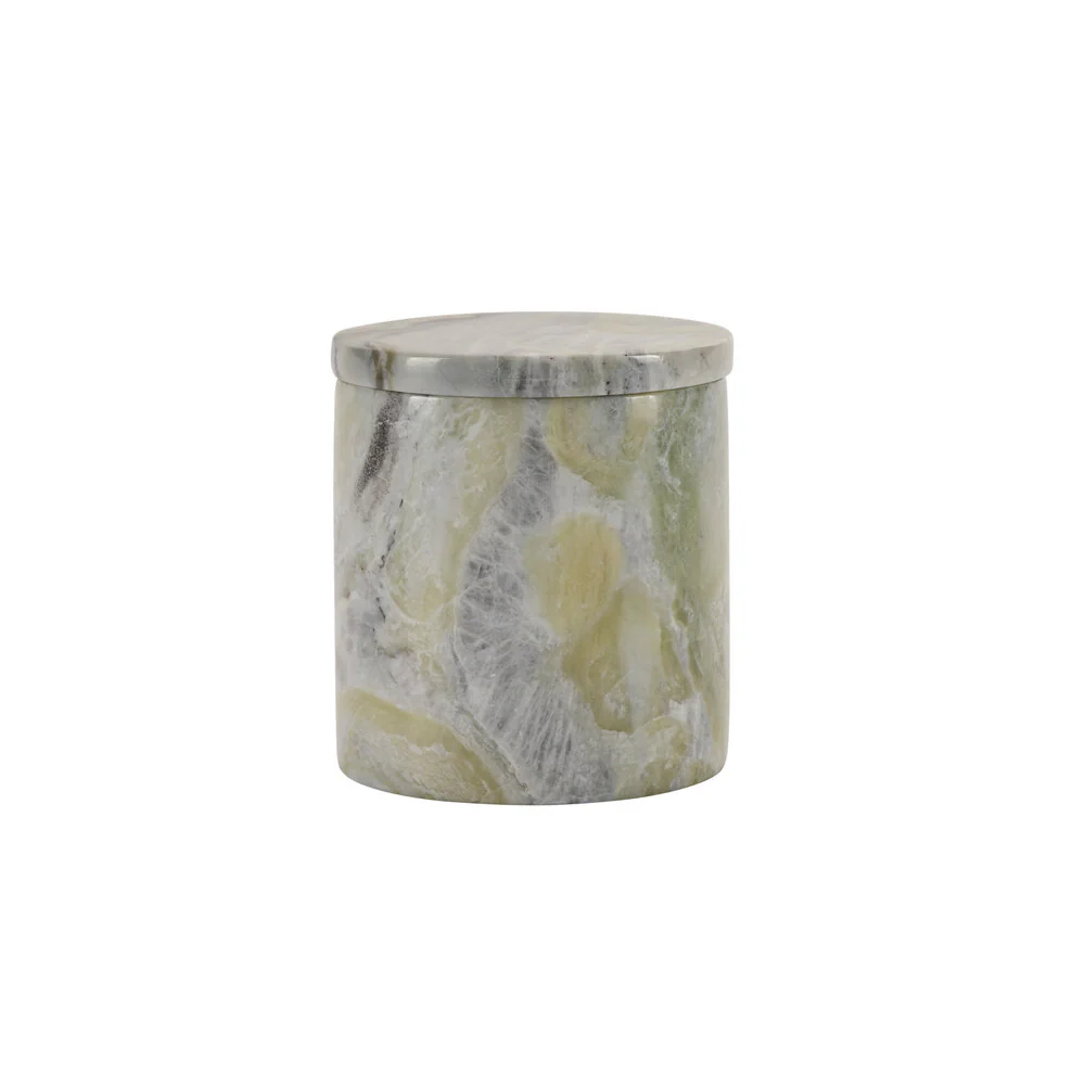 Margit Brandt  Marmor duftlys, sort/grøn - 270ml
