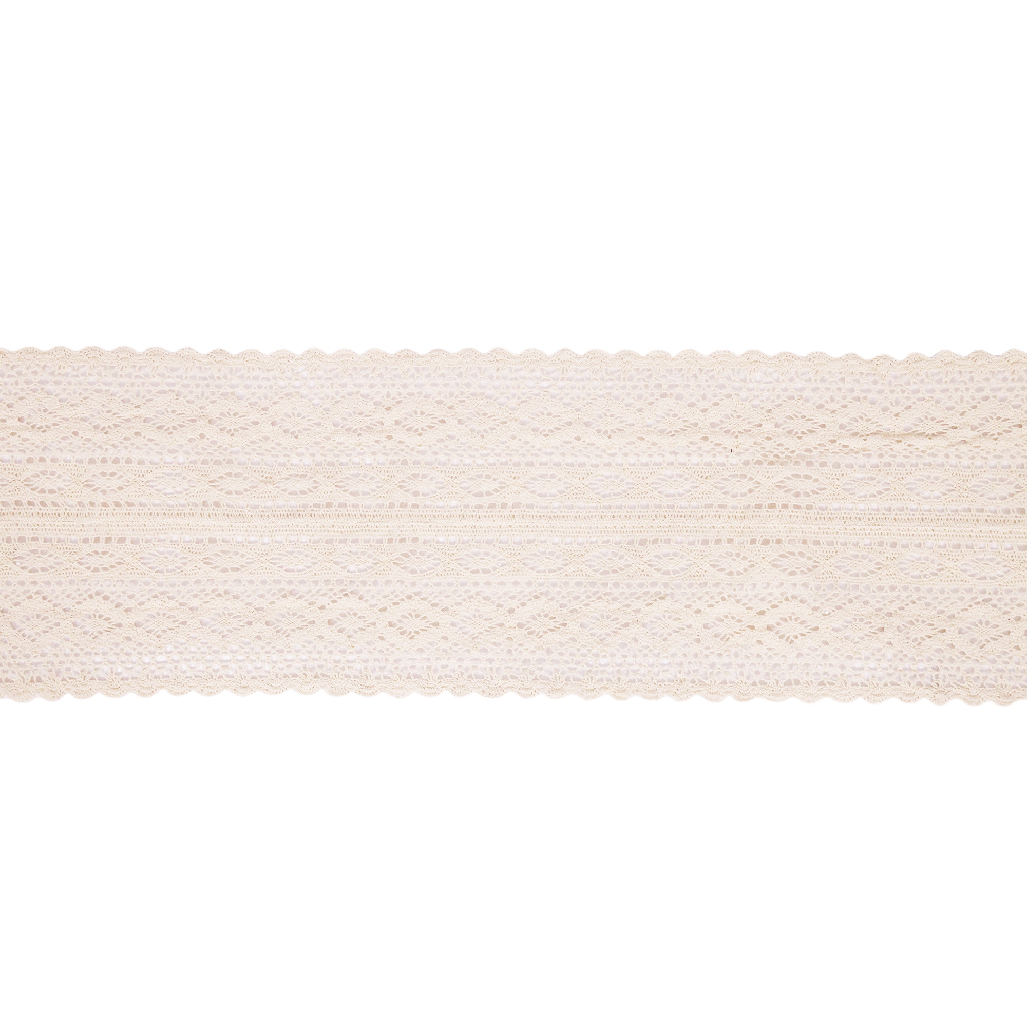 Tischläufer Makramee 240 x 24 cm beige
