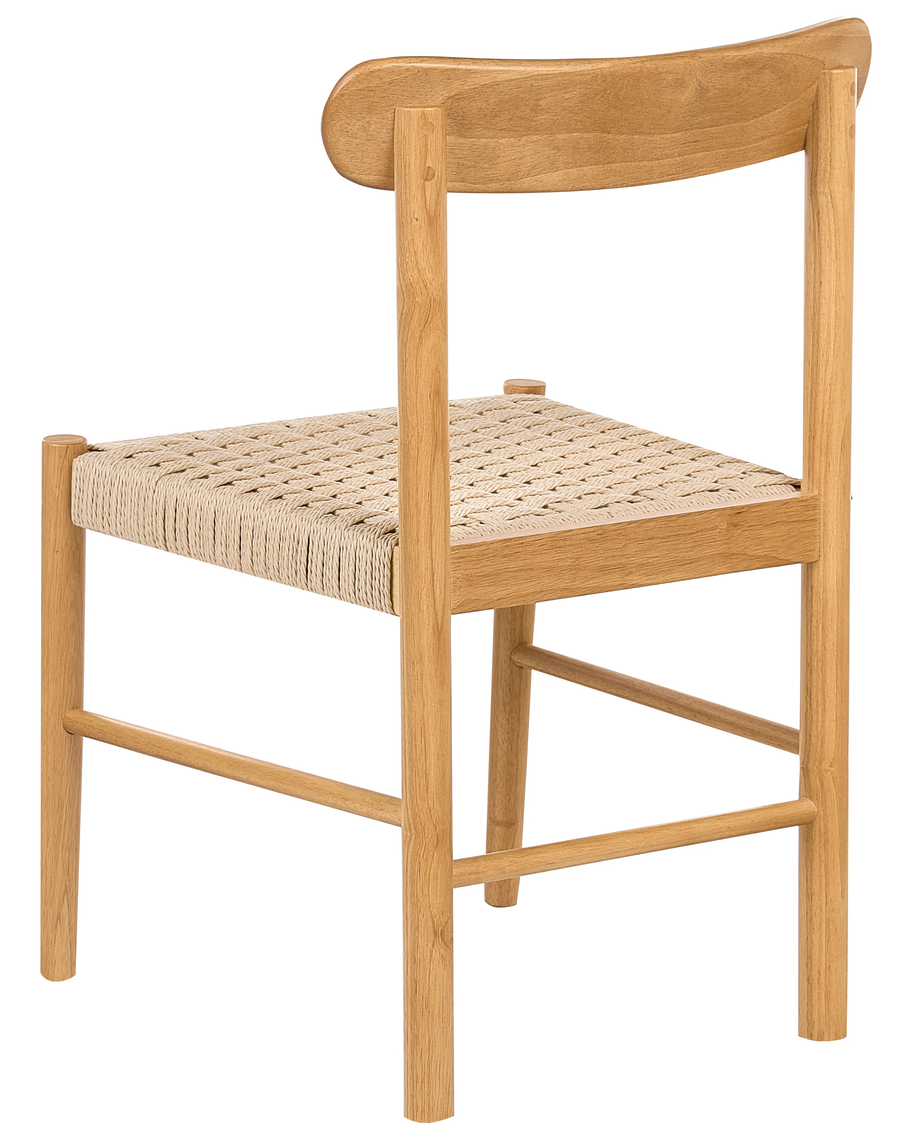 Set van 2 eetkamerstoelen EAGAN Hout Bruin/beige