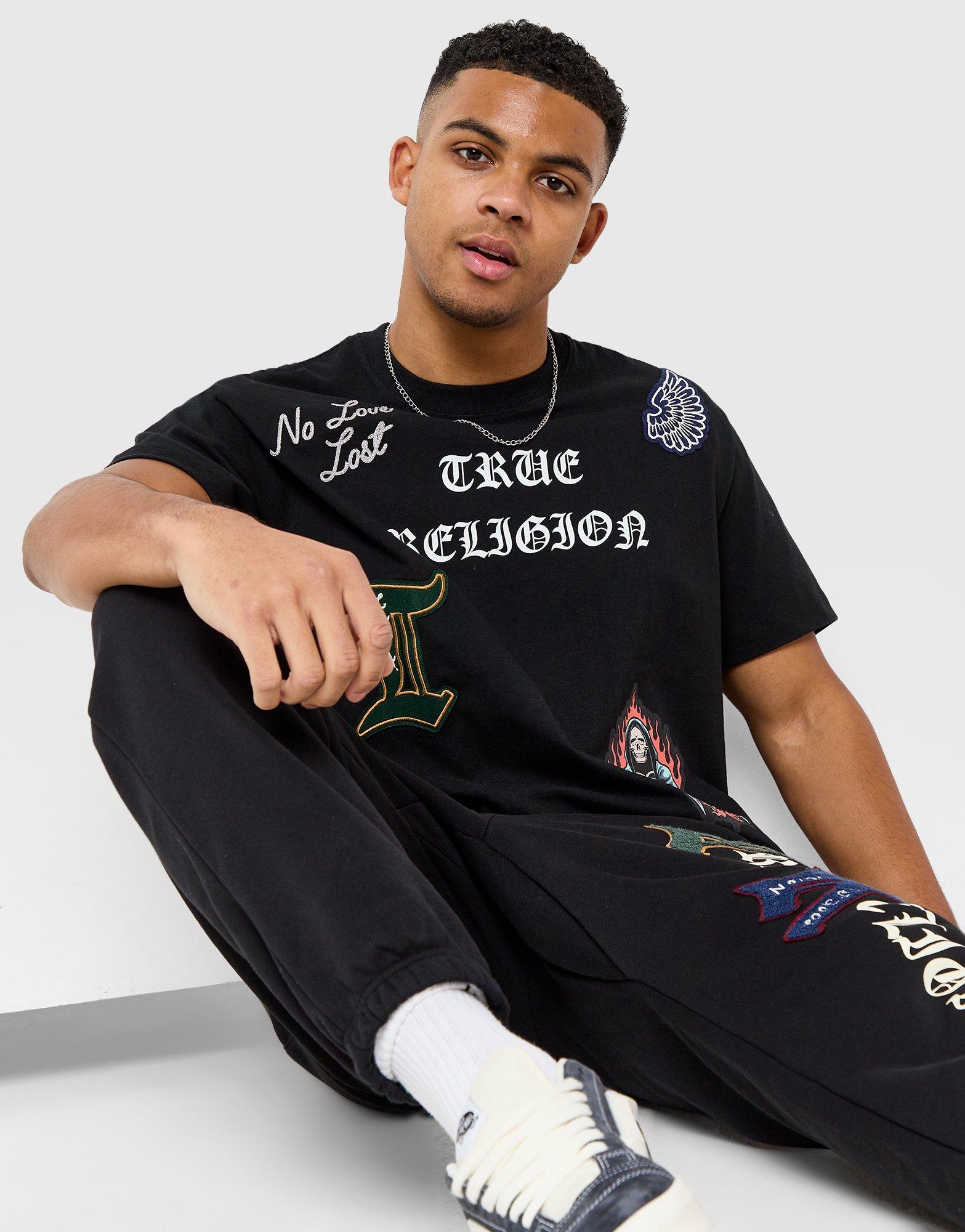 True Religion T-shirt Patch Homme