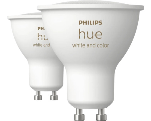 Philips Hue WCA Spot dimbaar GU10/4,2W wit & kleur 2 stuks