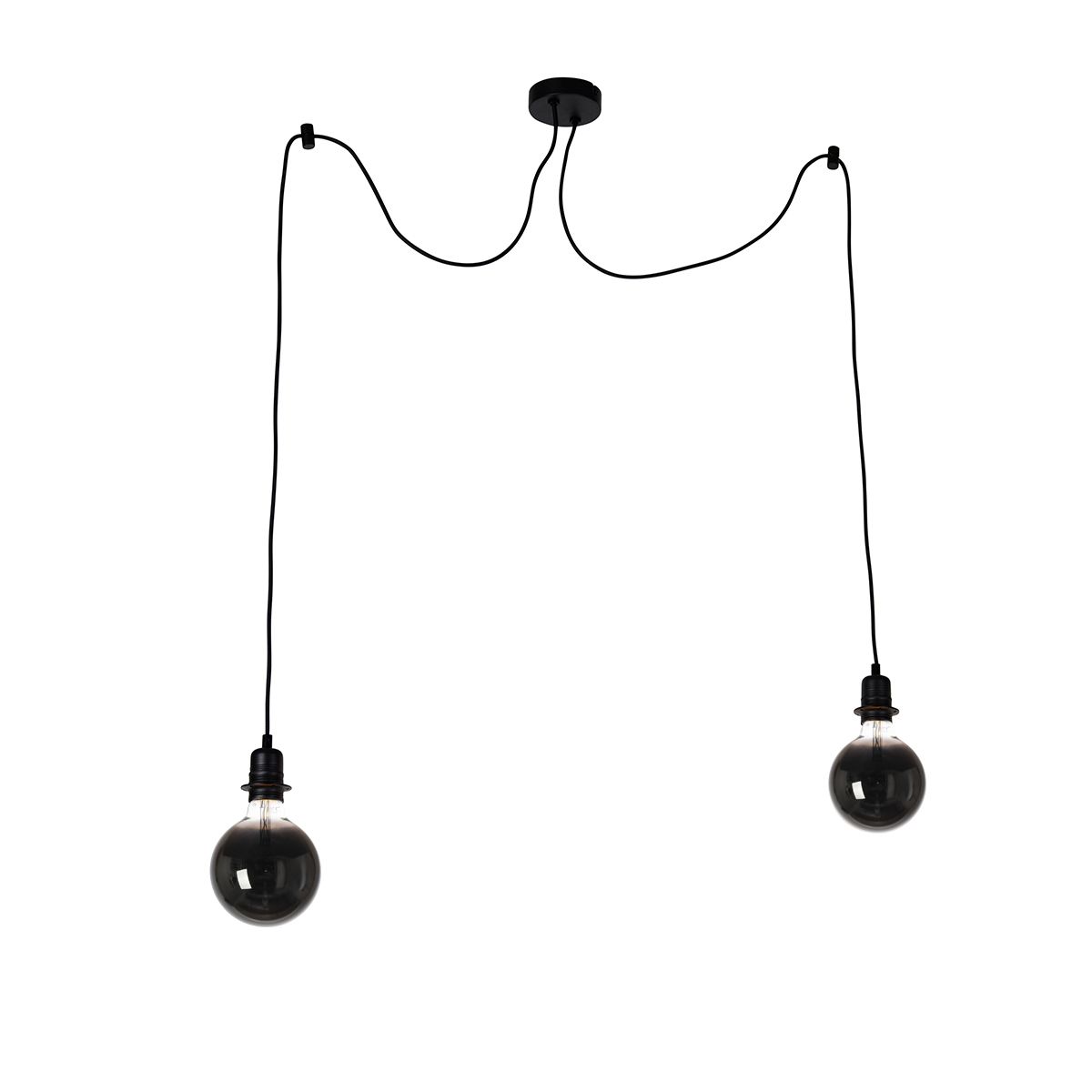 Smart hanglamp zwart incl. 2 Wifi G125 - Cava