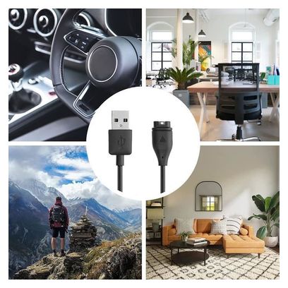 Chargeur pour Garmin Venu 2S 2 plus Venu SQ Venu Vivoactive 3 4 4S 43mm Instinct Solar Vivomove Sport Fenix 7 FORERUNNER 45 55