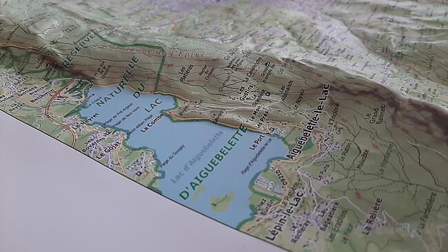 CARTE EN RELIEF CHAMBERY