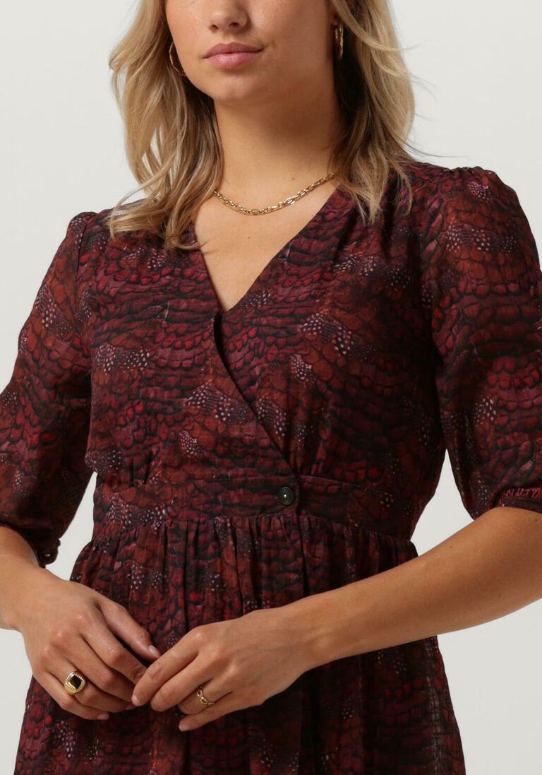 SCOTCH & SODA bordeaux scotch & soda mini jurk wrap mini dress
