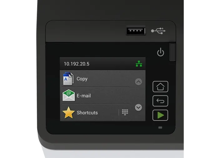 Ricoh M C240FW - Multifunktionsprinter - farve - laser - A4 (medie) - op til 24 spm (kopiering) - op til 24 spm (udskriver) - 250 ark - 33.6 Kbps - USB 2.0, Gigabit LAN, Wi-Fi(n), USB 2.0 vært