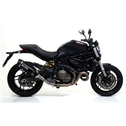 Silencieux Arrow Race-tech Alu dark embout carbone - Noir