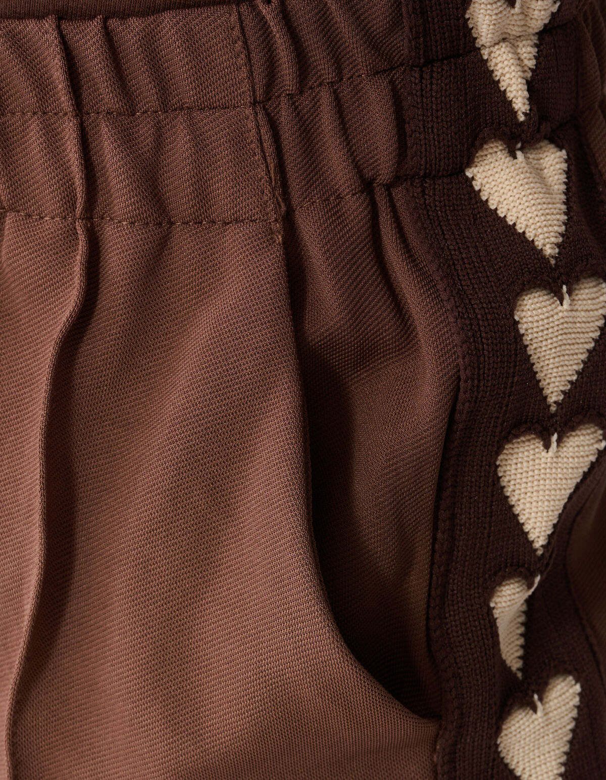 Fancy Tape Wide Leg Broek Bruin