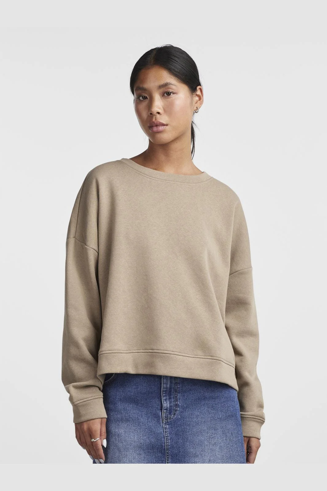 Pieces Pcchilli Ls Sweat 3728739 silver mink