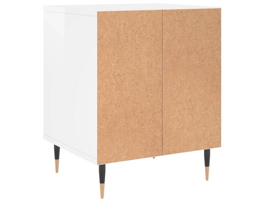 VIDAXL - Table de chevet blanc brillant 40x35x50 cm bois d’ingénierie