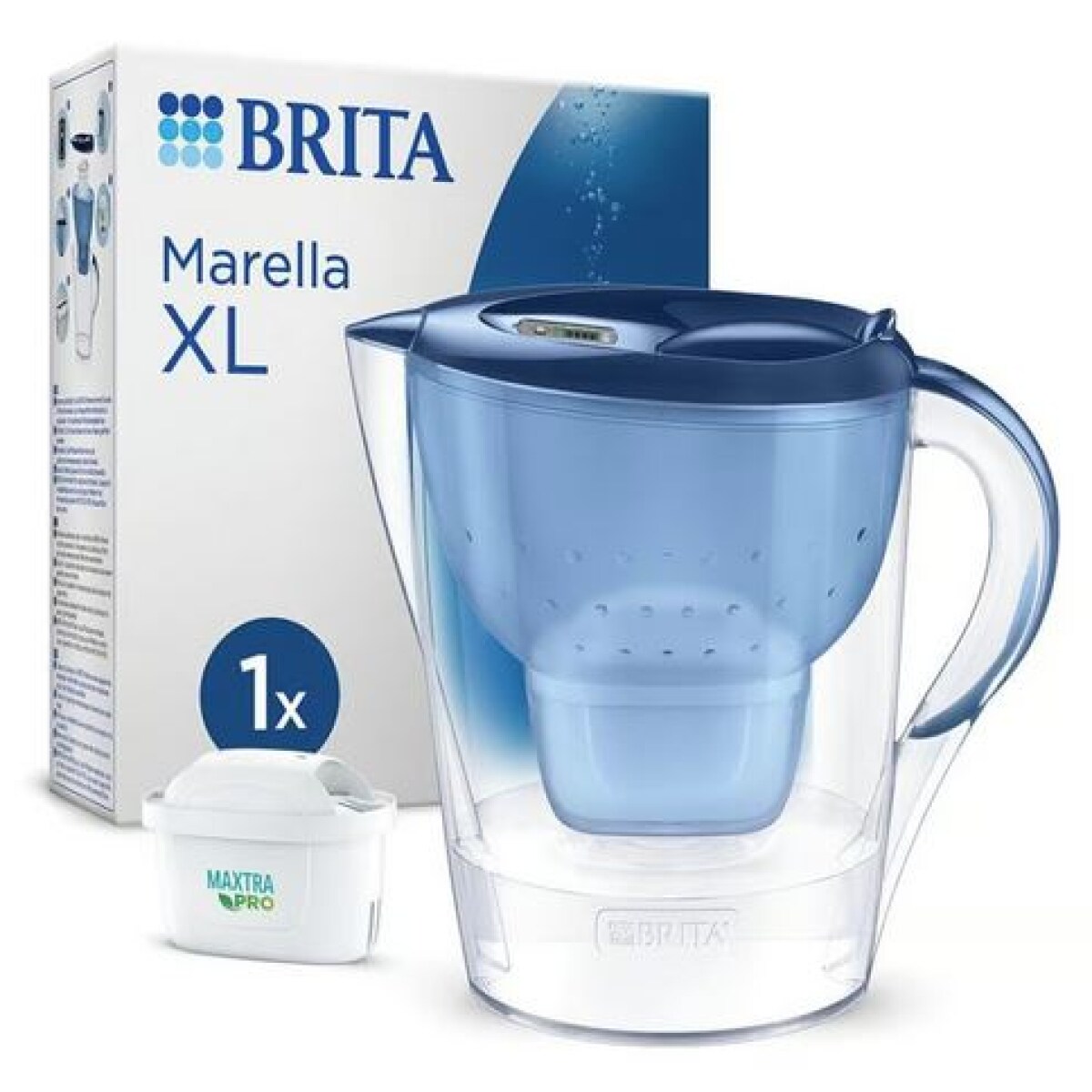 Brita Marella Wasserkanne XL blue inkl. 1 Wasserfilter Maxtra Pro All-in-1