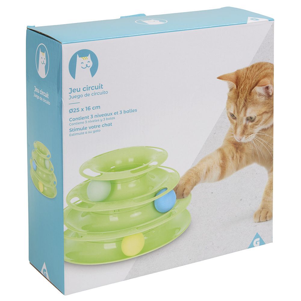 Jouet pour chat circuit de balle
