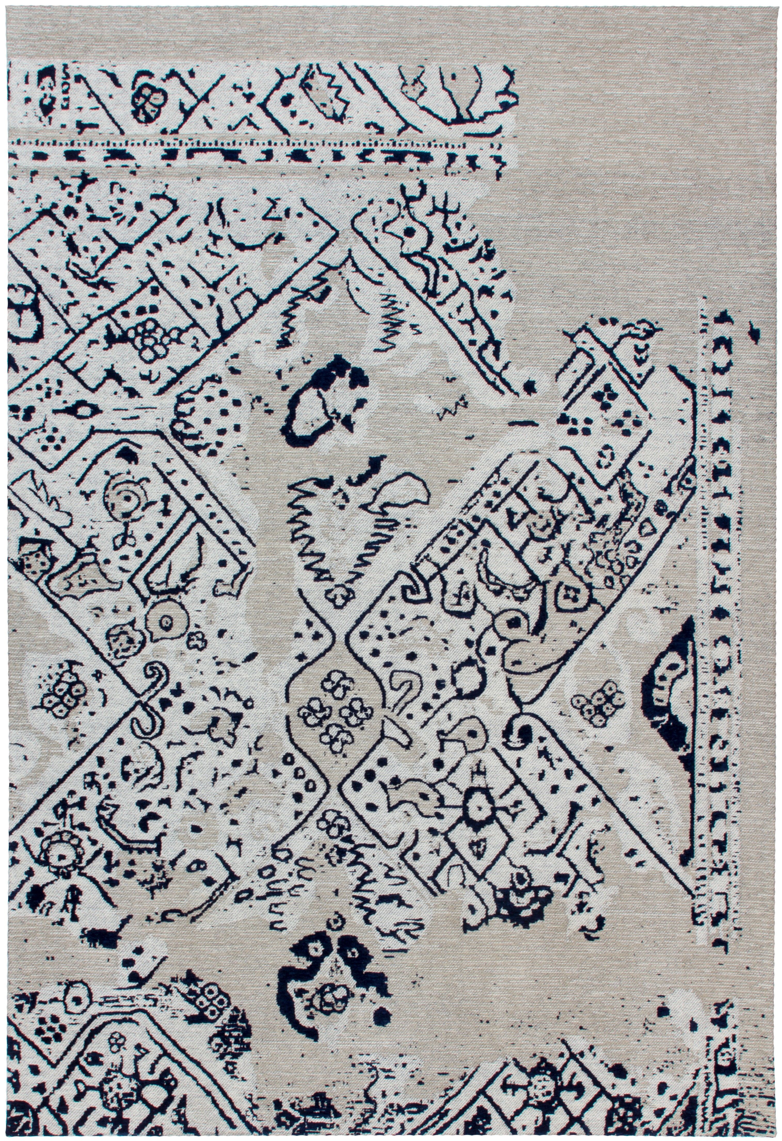 Vloerkleed 120 Grijs Zwart River