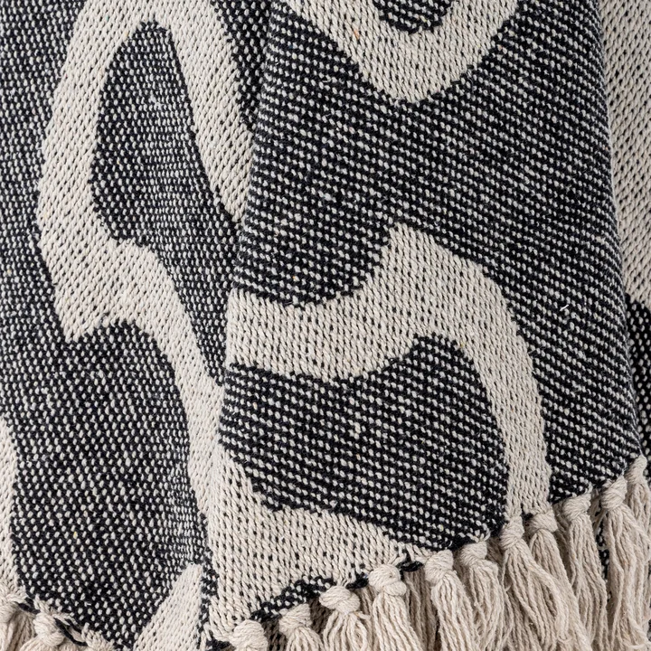 Bloomingville - Salobre Decke, 130 x 160 cm, schwarz