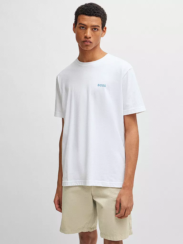 BOSS T-Shirt Comfort Fit TE_CORAL weiss