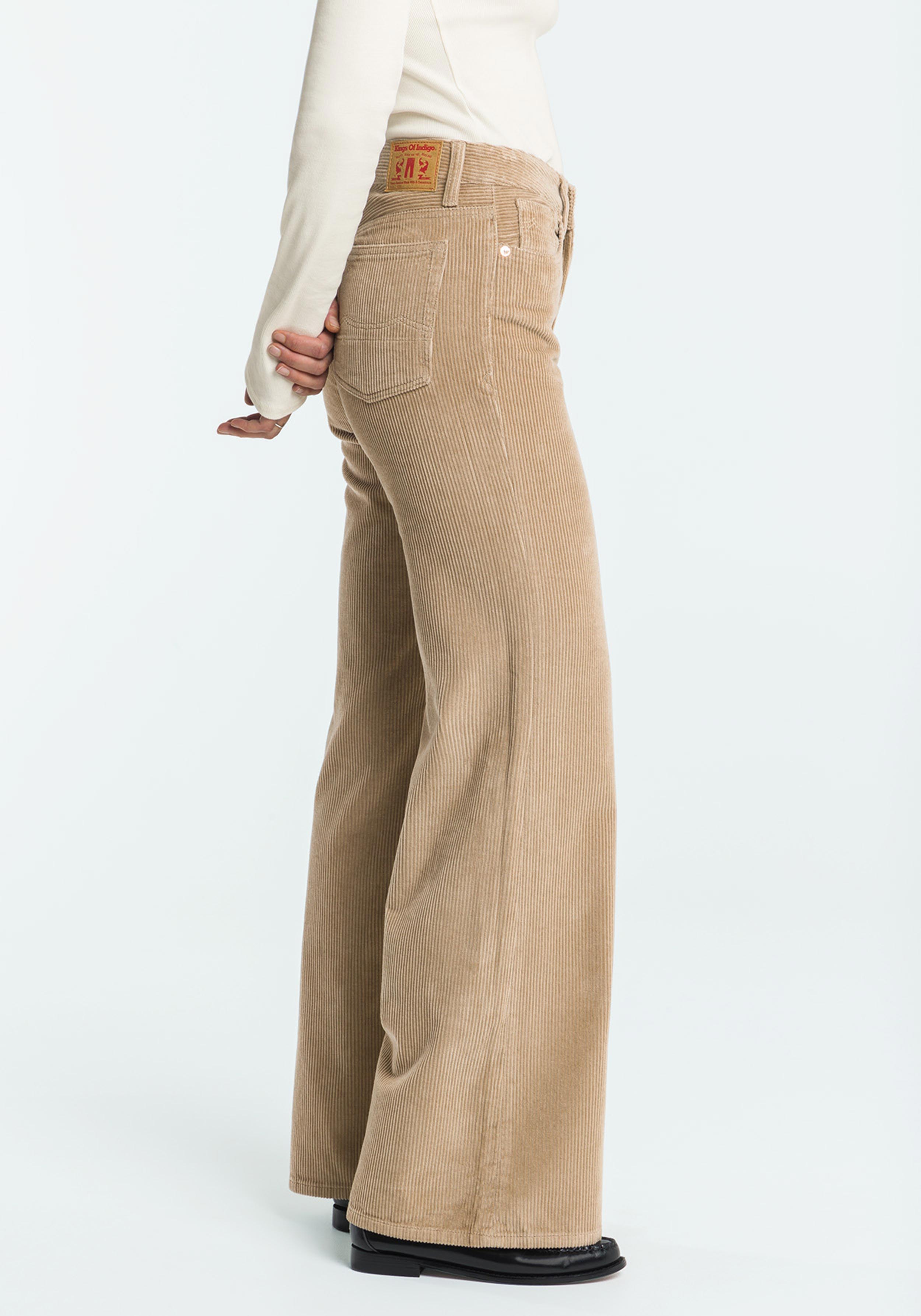 Kings Of Indigo Cord-Hose Jane Silver Mink