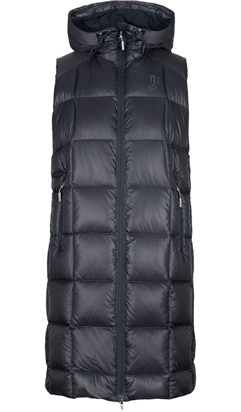 Moonlight Down Long Vest Dame Dark Blue
