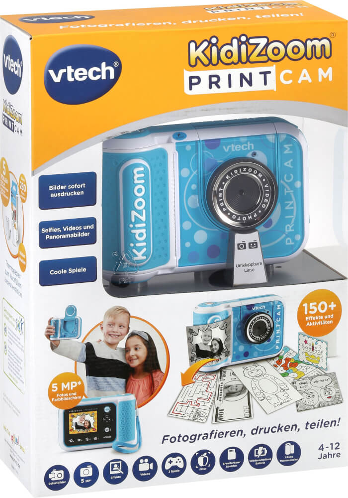 Vtech 80-549104 KidiZoom Print Cam blau