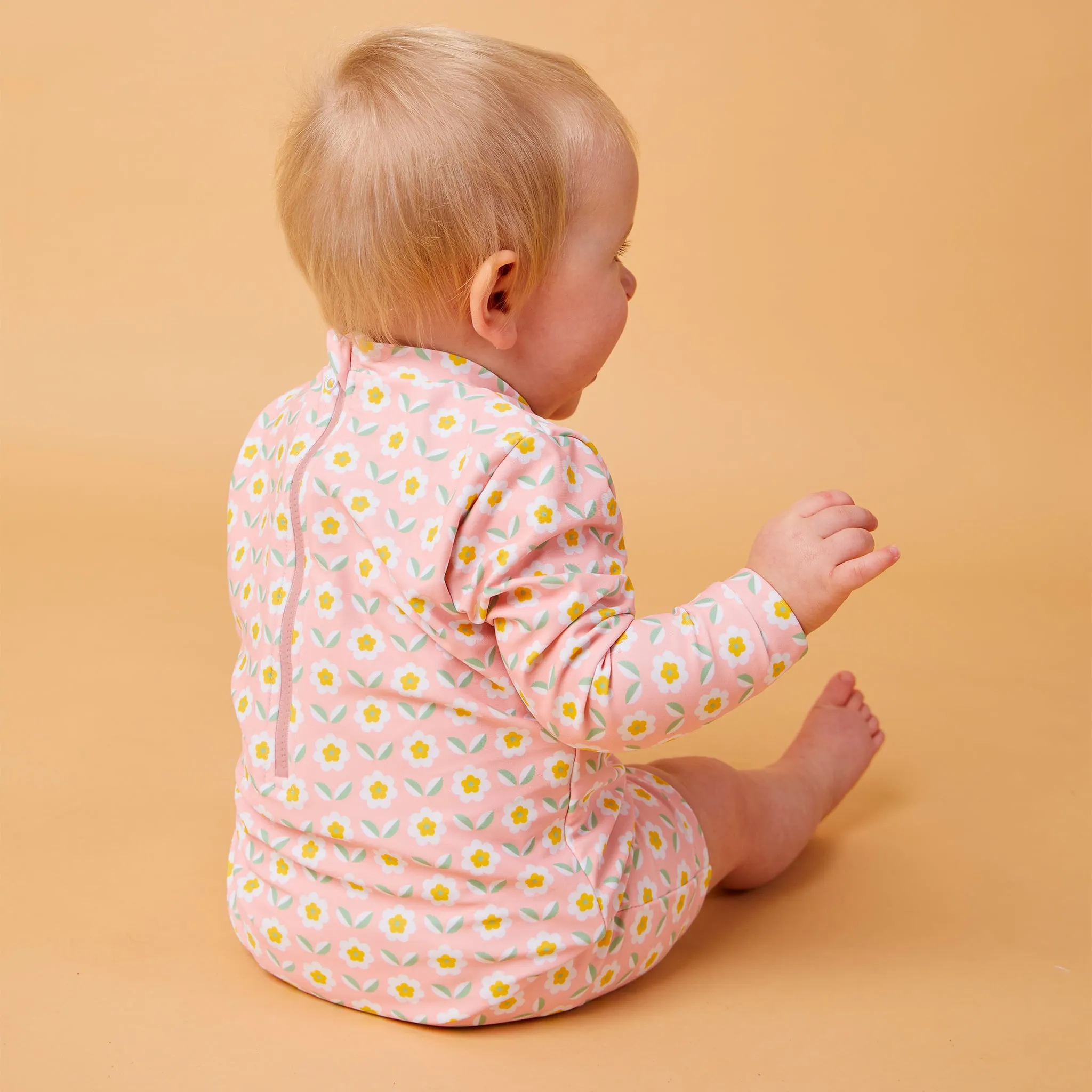 Nana The Brand Maillot UV Manches Longues Pinky Flowers 3-24mois
