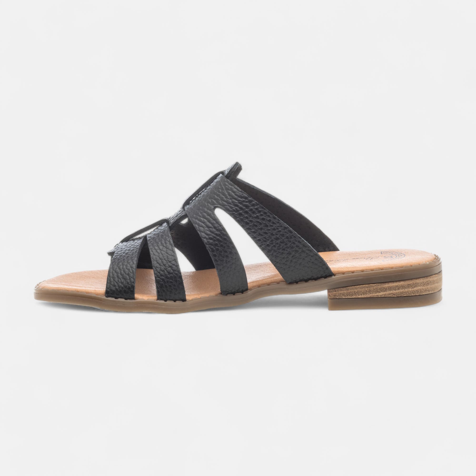 Mules Femme en cuir noir