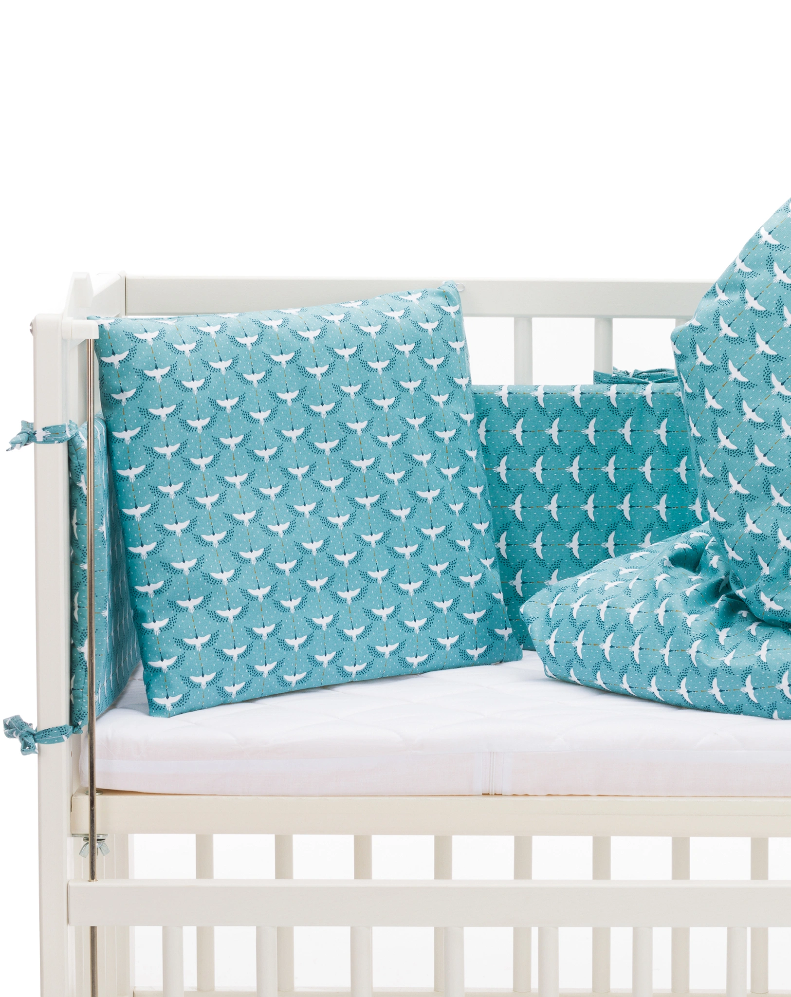 Bettset COCON LUXE - BIRDS 6-teilig in petrol