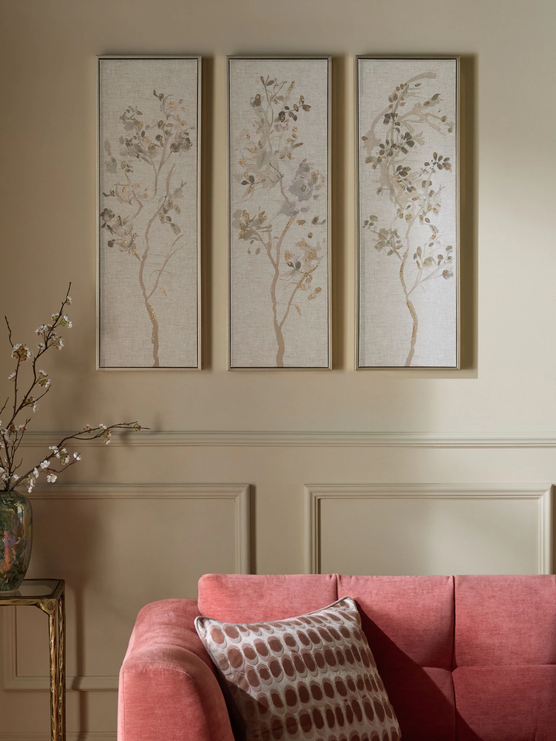 Set of 3 Pretty Floral Wall Art