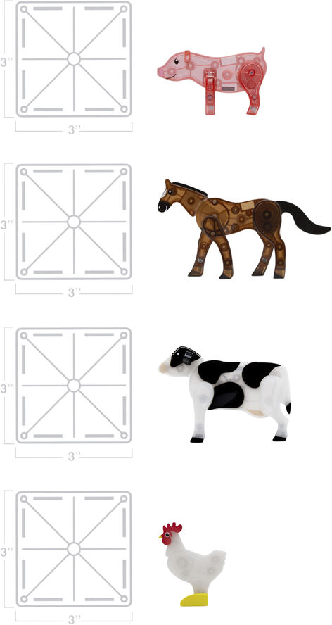 Magna-Tiles Magna-Tiles farm Animals, 25 pcs