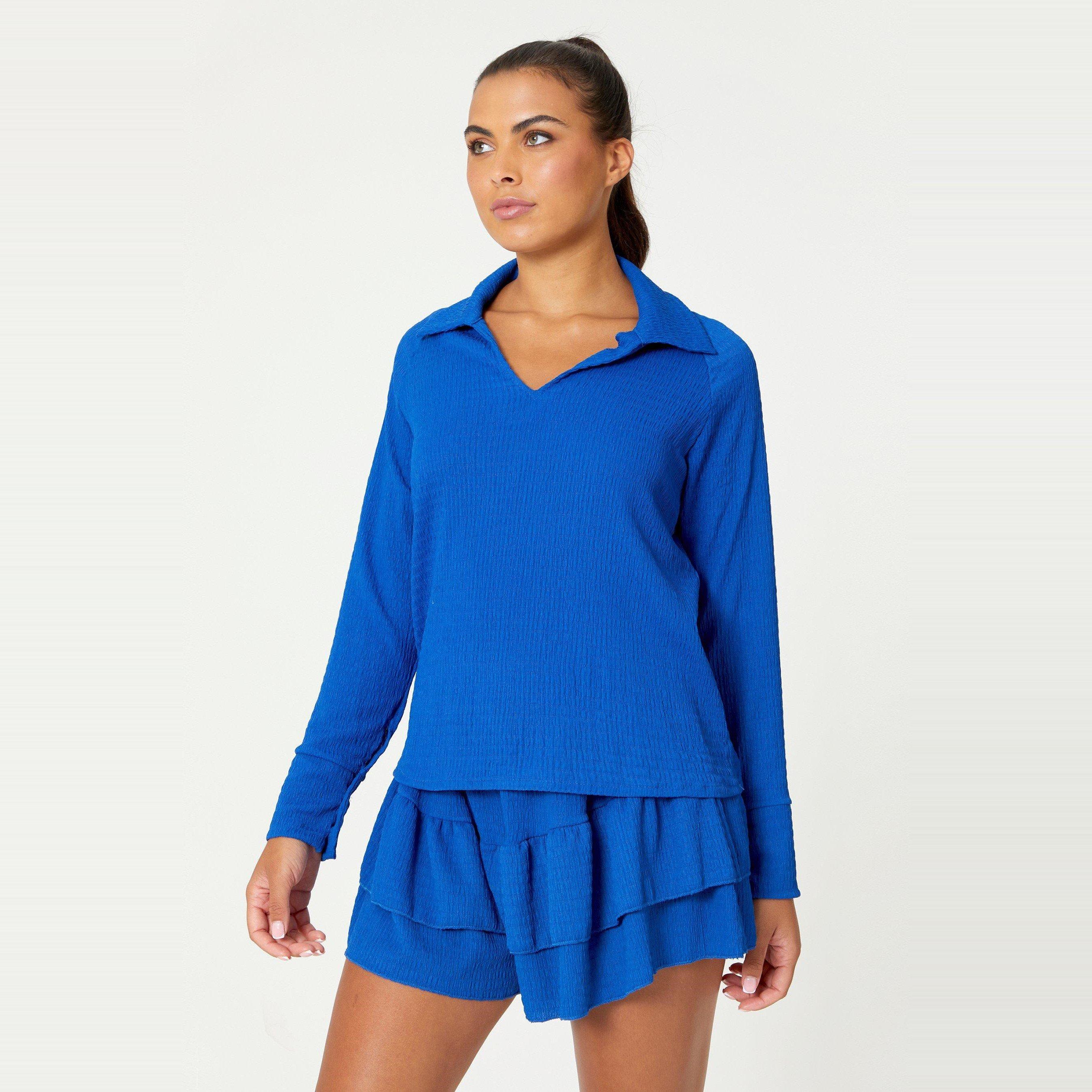 Be You BY Collar Top and Short Co ord Set Womens