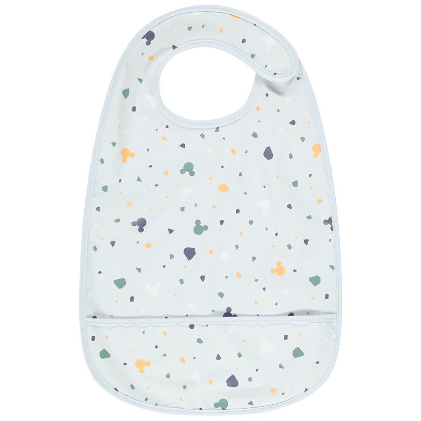 Bavoir plastifié à scratch Disney Mickey - Bleu