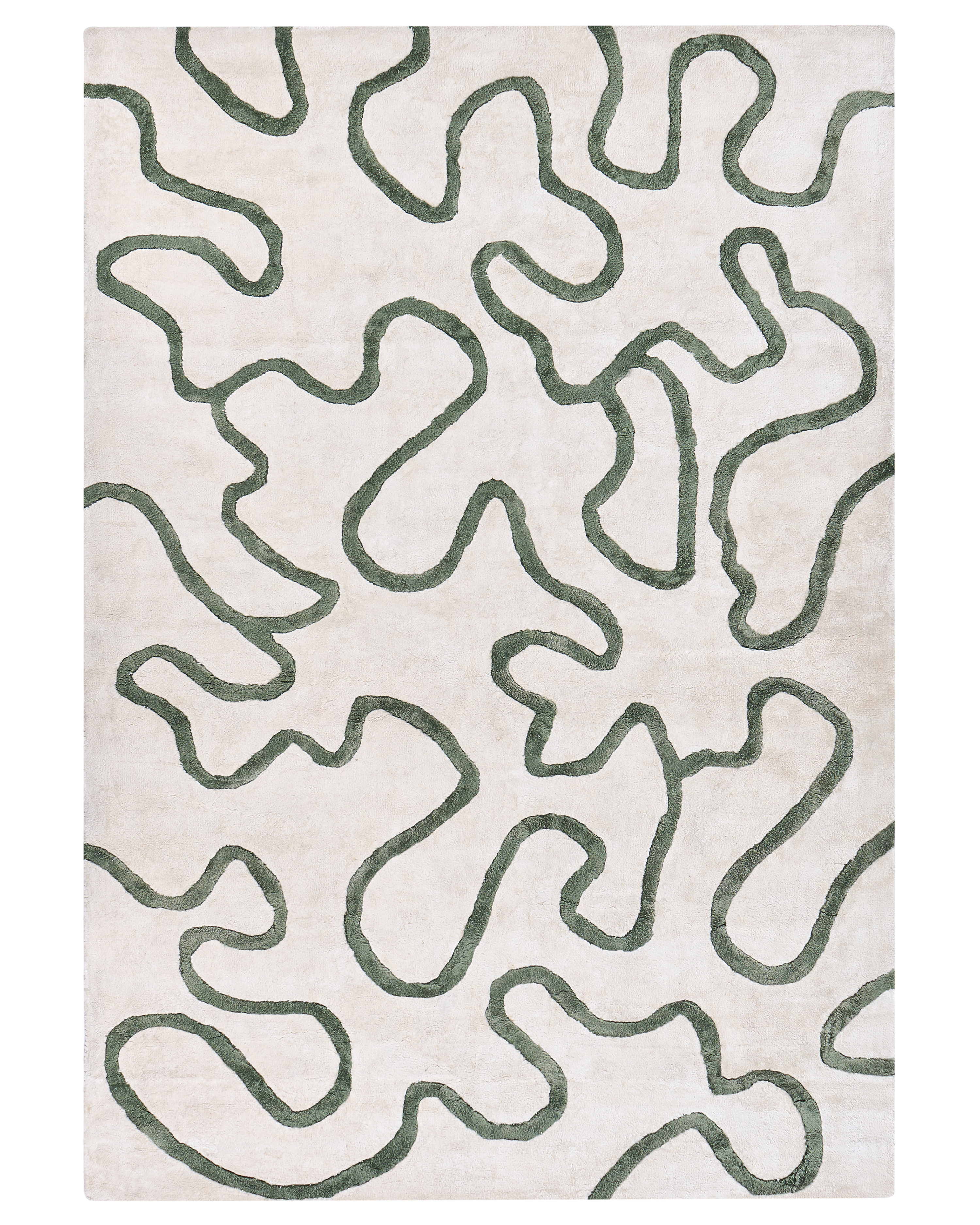 Vloerkleed KAPPAR Lichtbeige 160 x 230 cm Viscose
