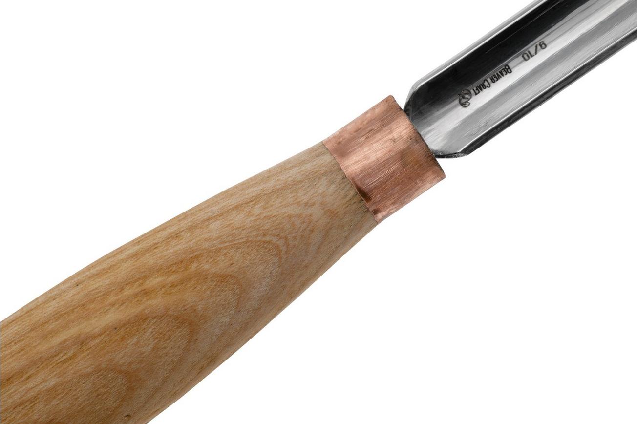 BeaverCraft Compact Straight Rounded Chisel K9-10 Sweep 9, 10 mm, guts