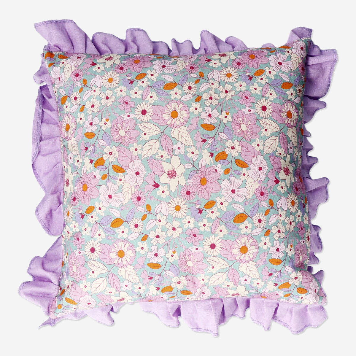 Pude med blomsterprint