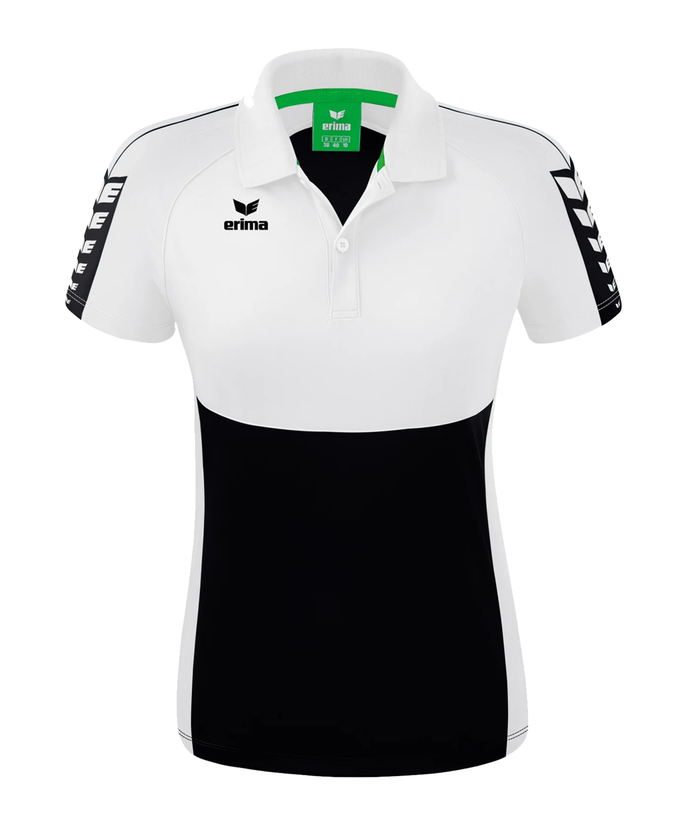 Erima Six Wings Poloshirt Damen Schwarz Weiss